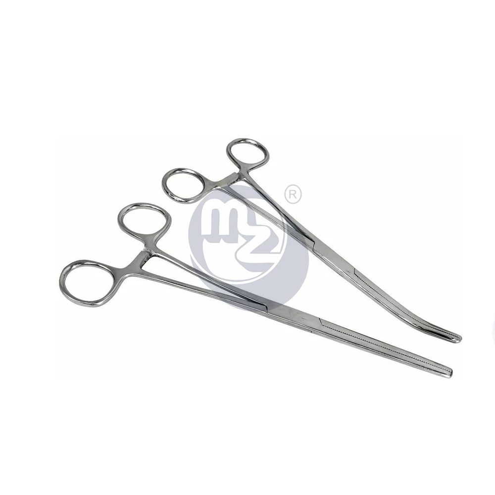 New 2pc Straight + Curved Hemostat Forceps Locking Clamps Dental Tissue Locking Clamps