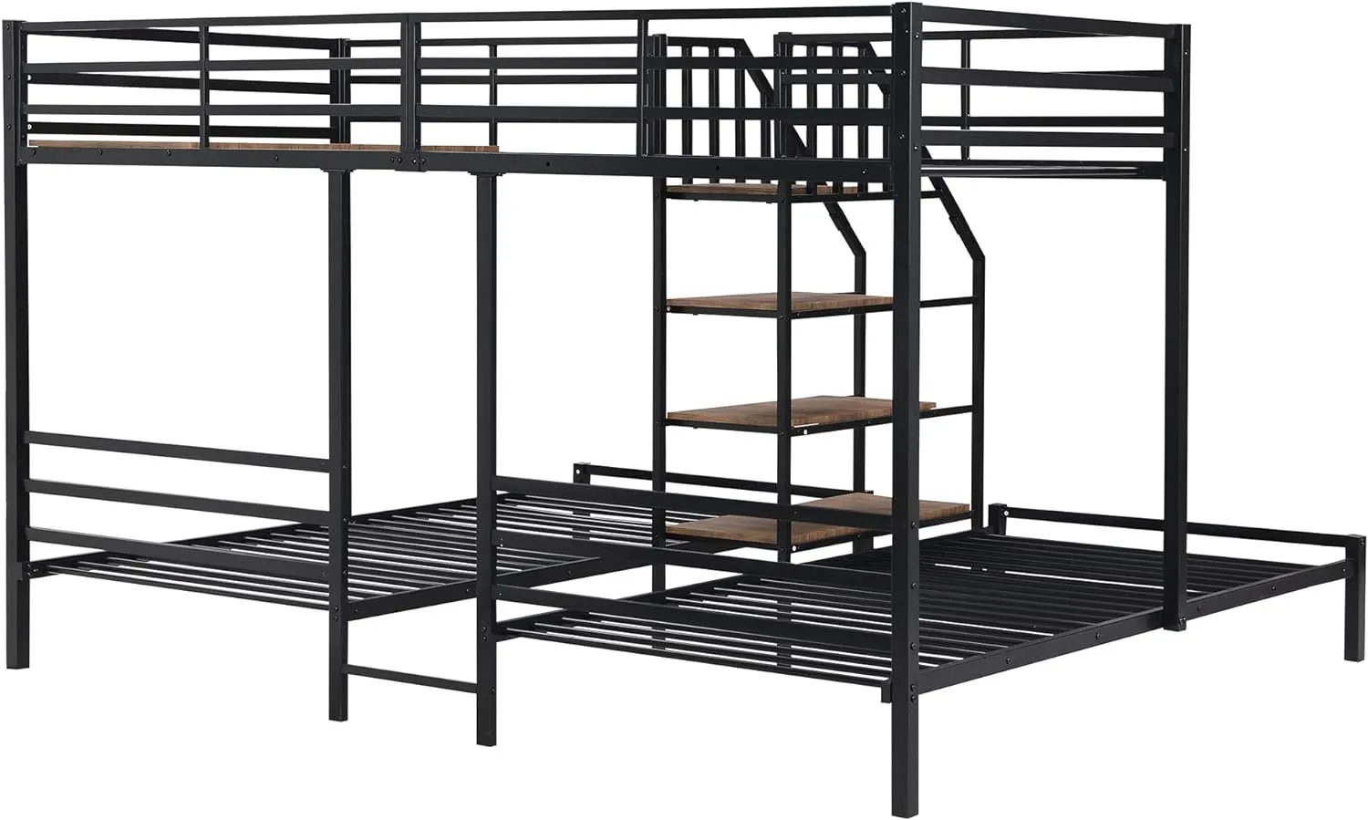 Modern Home Furniture Suitable For Household And Apartment Triple Bunk Bed For Adult Simple Design Metal Frame Indoor Bunk Bed