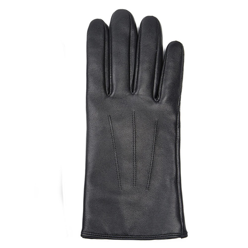 High Quality Fashion Genuine Goat Skin Leather Gloves Full Finger Men Car Driving PU Leather Gloves