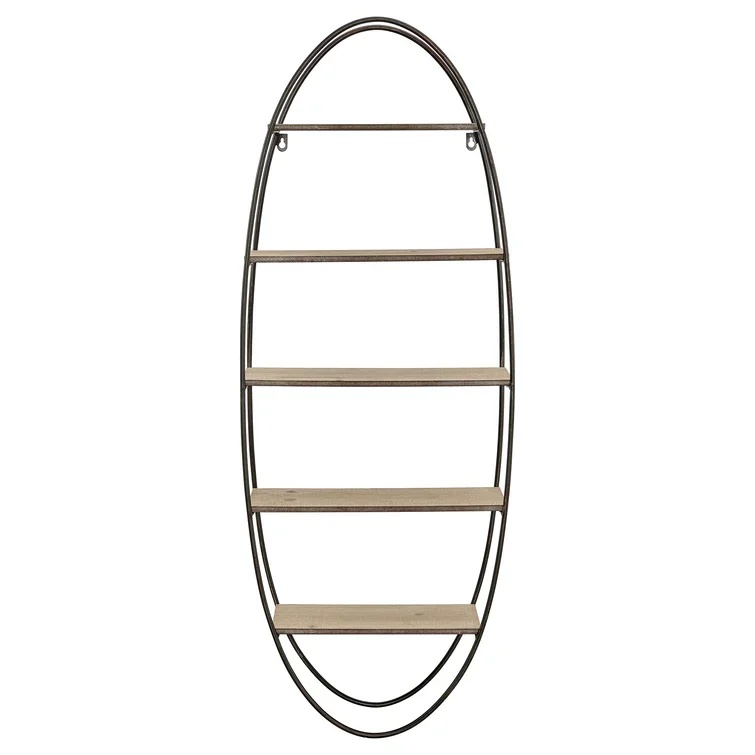 New 3-Tier Black Wood and Metal Frame Wall Mounted Floating Shelves /shelf High Quality Premium Style in Wholesale Price