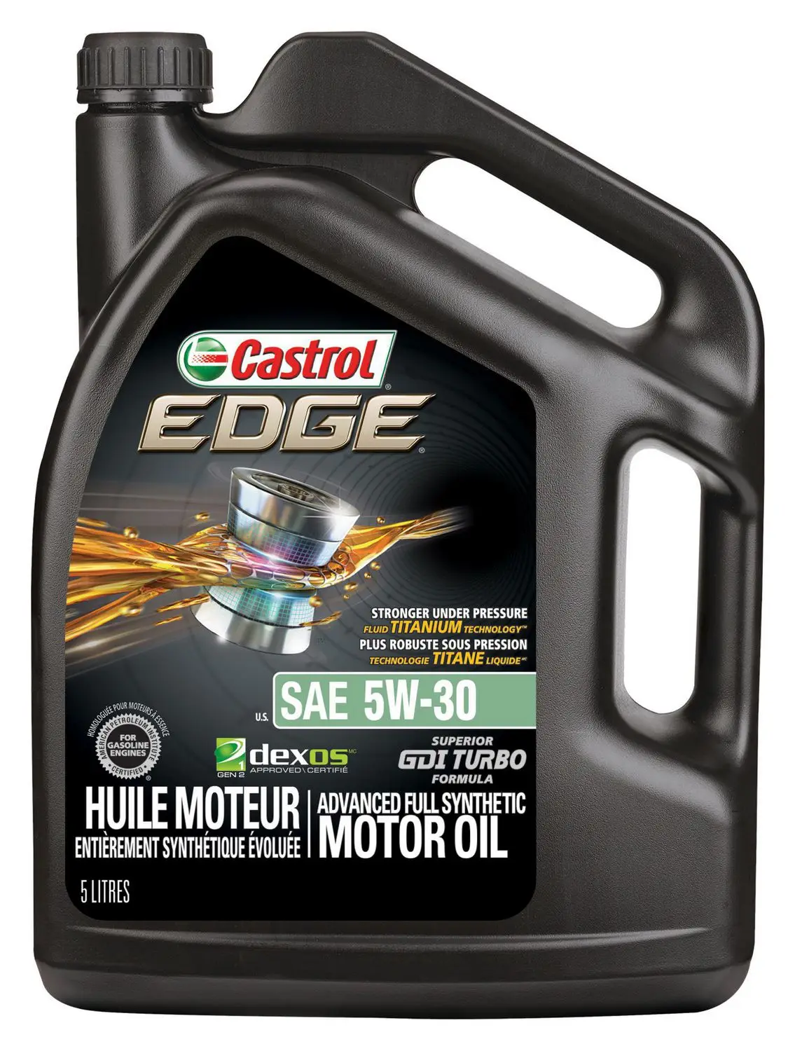 Castrol 157EA5 Edge Professional LL III 5W-30, 5 Litres / Castrol Power 1 Engine Oil 10W-30 4T, 4L