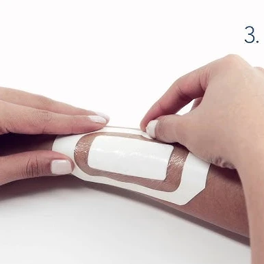 Nexcare H3584 transparent medical gauze bandage, 2 3/8 in x 4 in (6 cm x 10 cm), 5/Pack