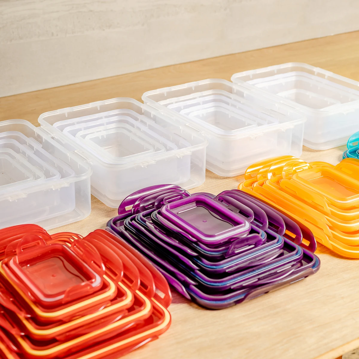 BPA Free Transparent Clear Rectangular Plastic Food Containers Air Tight with Lid  Cafe Food Keeper Mini (150ml)