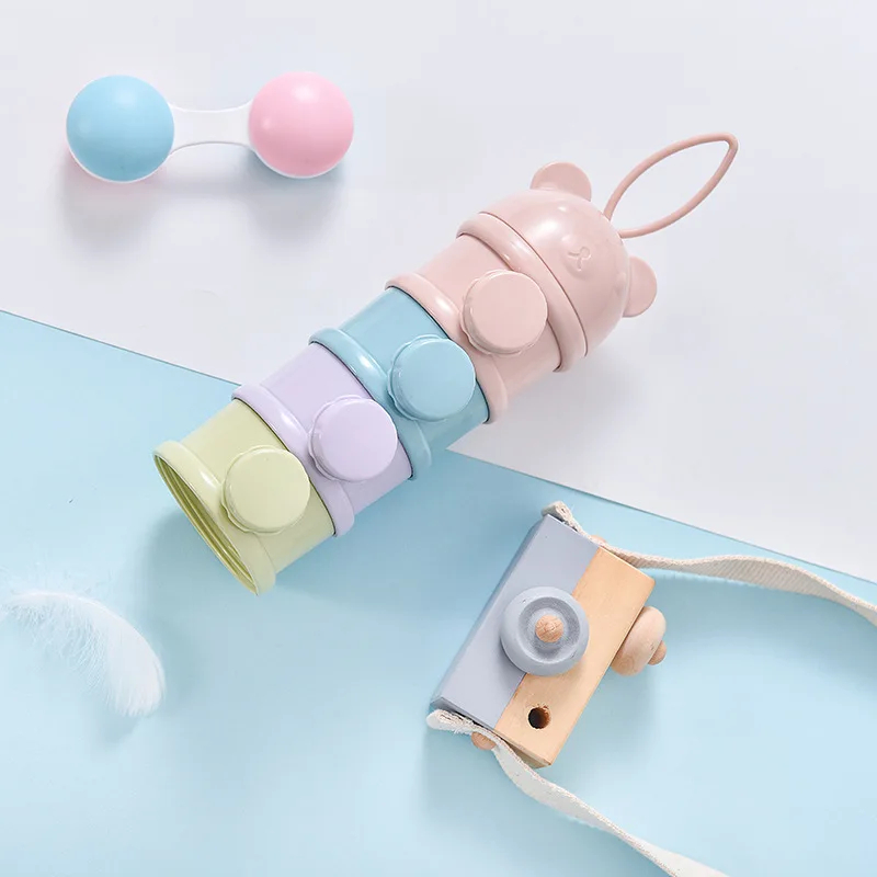 Baby milk powder box portable out-of-town baby food packaging small rice powder box sealed milk powder storage tank