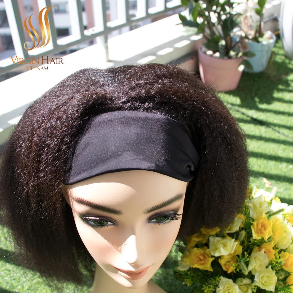 Best Quality Raw Hair Indian Head Band Wigs 100% Human Hair From Wholesale Vendor Price Factory