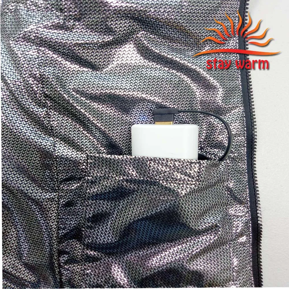 Winter Unisex Washable Lightweight USB Electric Heated Down Vest With 3 Heating Levels