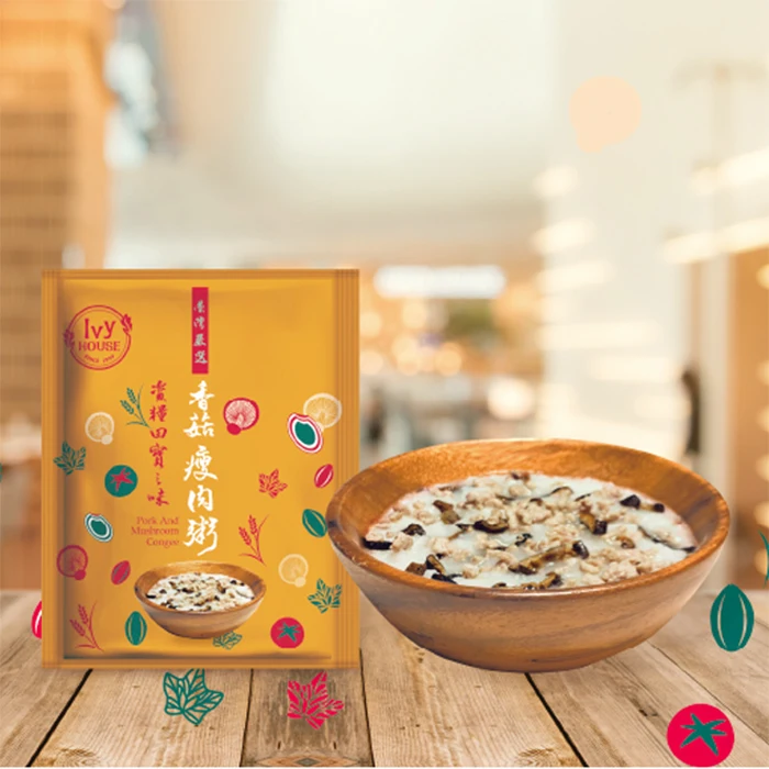 Factory Direct Sale Instant Mixed Congee Taiwanese Pork And Mushroom Congee