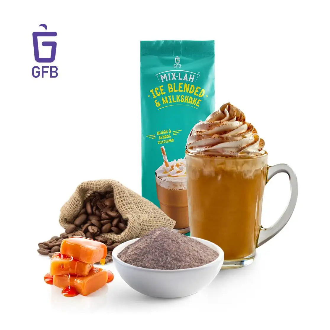 Malaysia Top Ranking Instant Coffee Flavor Powder 1kg Aromatic Smooth Caramel Coffee 2in1 Mix Powder 100% Halal  for HORECA Shop