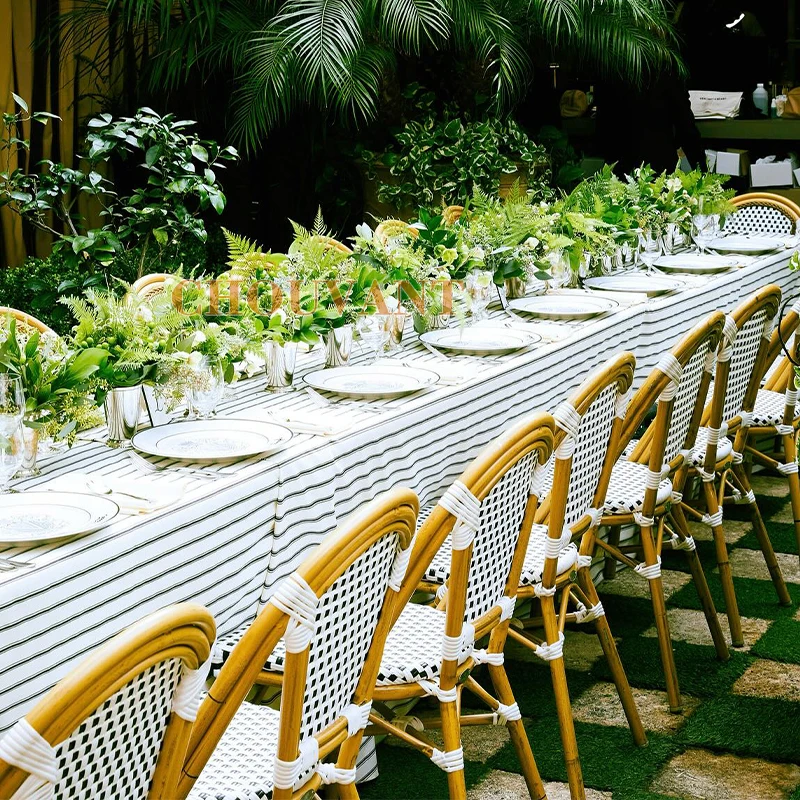 Outdoor Europe  French Bistro Chairs Waterproof  PE Rattan Wicker Chair