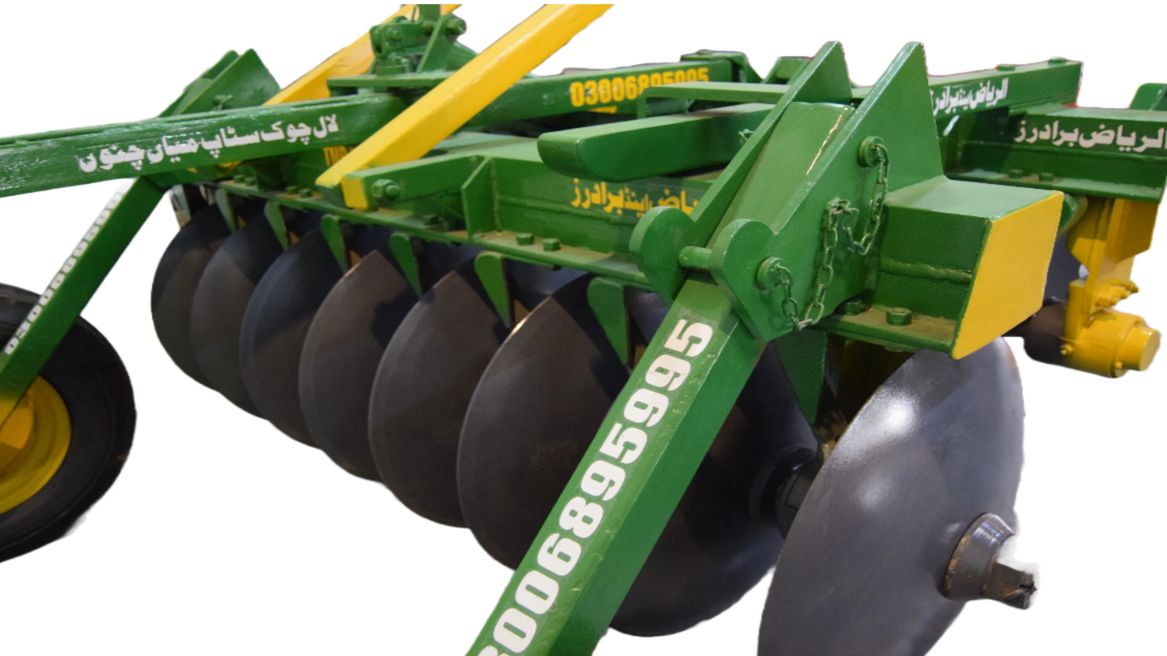 Direct Export Price Disk Harrow and plough Tractor 3 linked Rotary Blades 16 Disks with Tyre and Imported Bearings
