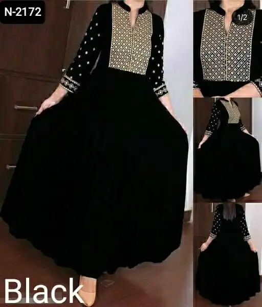 Latest Designer Indian Ethnic Wear Poli Rayon with Embroidery Work and Full Stitched Women Wear Kurtis for Party and Casual Wear