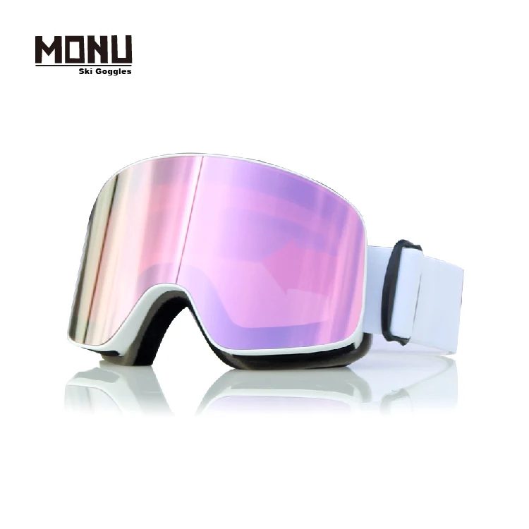 MONU Factory Custom Anti-fog and Anti-reflection Ski Glasses for Adult