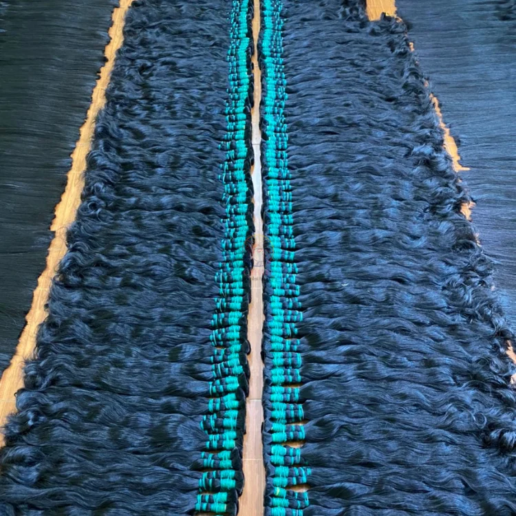 Silky Raw Indian Bulk Hair Unprocessed Virgin Indian Hair Bulk 8 To 36 Inches Wholesale Price From 1 Kilo