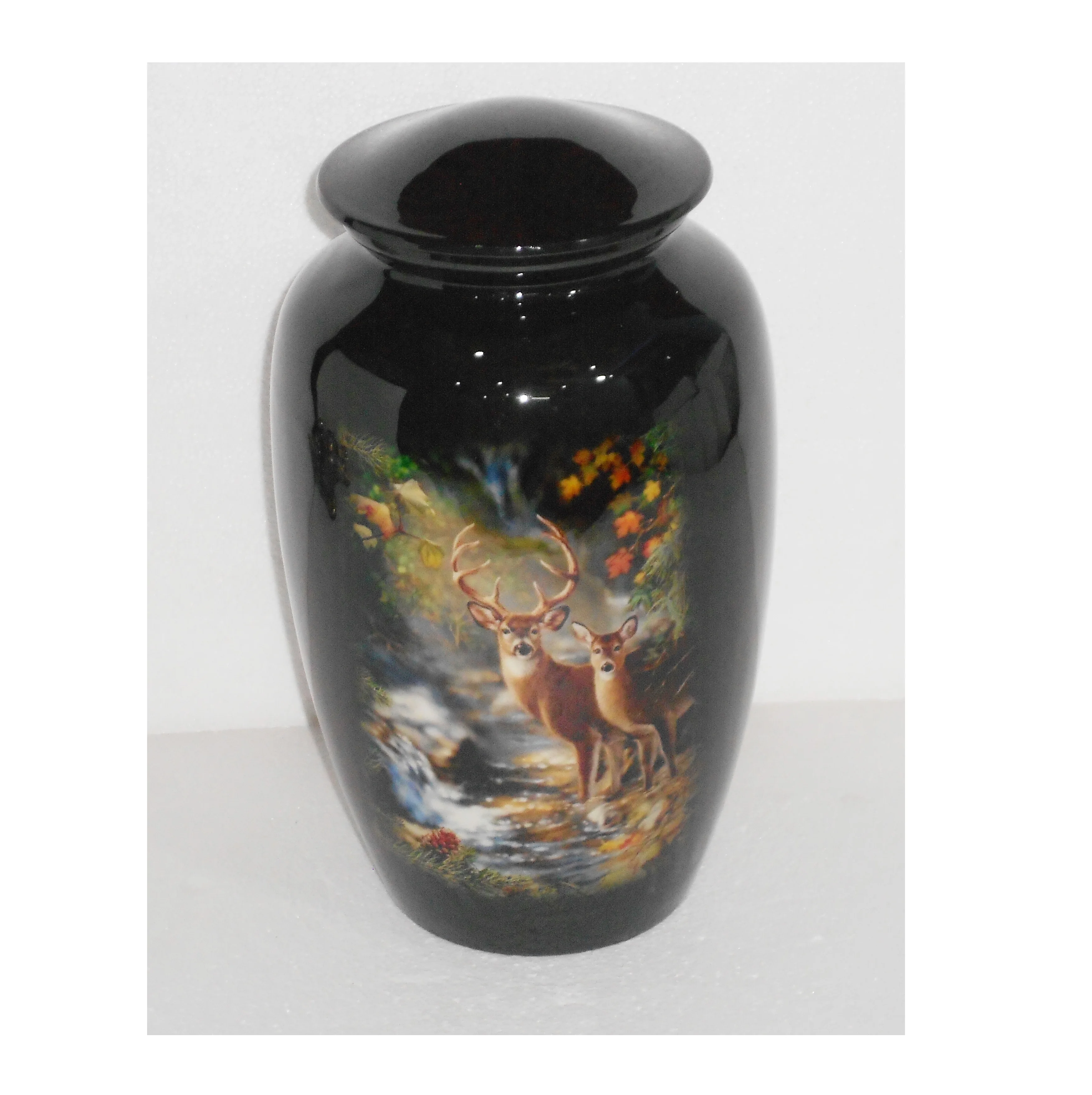 Blue Pigeon Standard Cremation Urns Memorial Container For Burial / Aluminium Metal Urns For Adult Ashes Adult Burial Urns