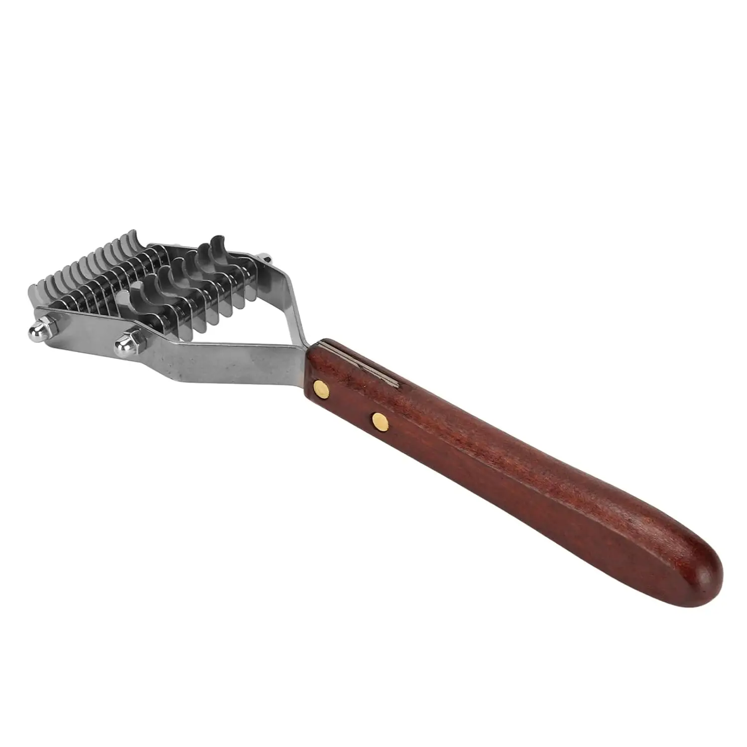 Dog Undercoat Dematting Comb Rounded Teeth Curved Edges Blunt Blade Dematting Combs For Pets