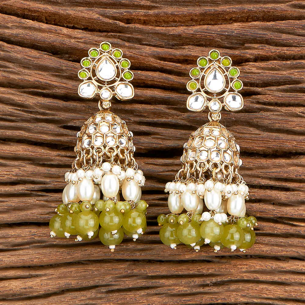 Indo Western Beads Earring With Mehndi Plating 110398 Arabic Jewellery Wholesalers in India