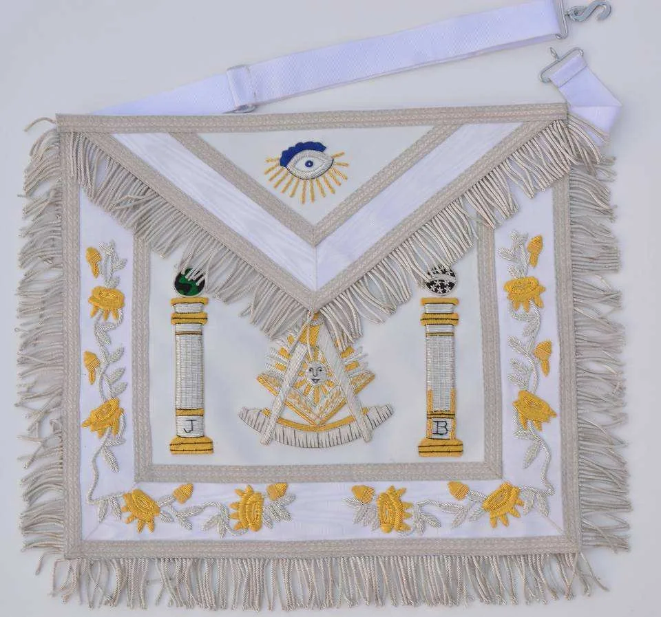 Masonic Regalia lodge master apron Craft Master Masons MM Apron Officer Collar bags Blue masonic apron