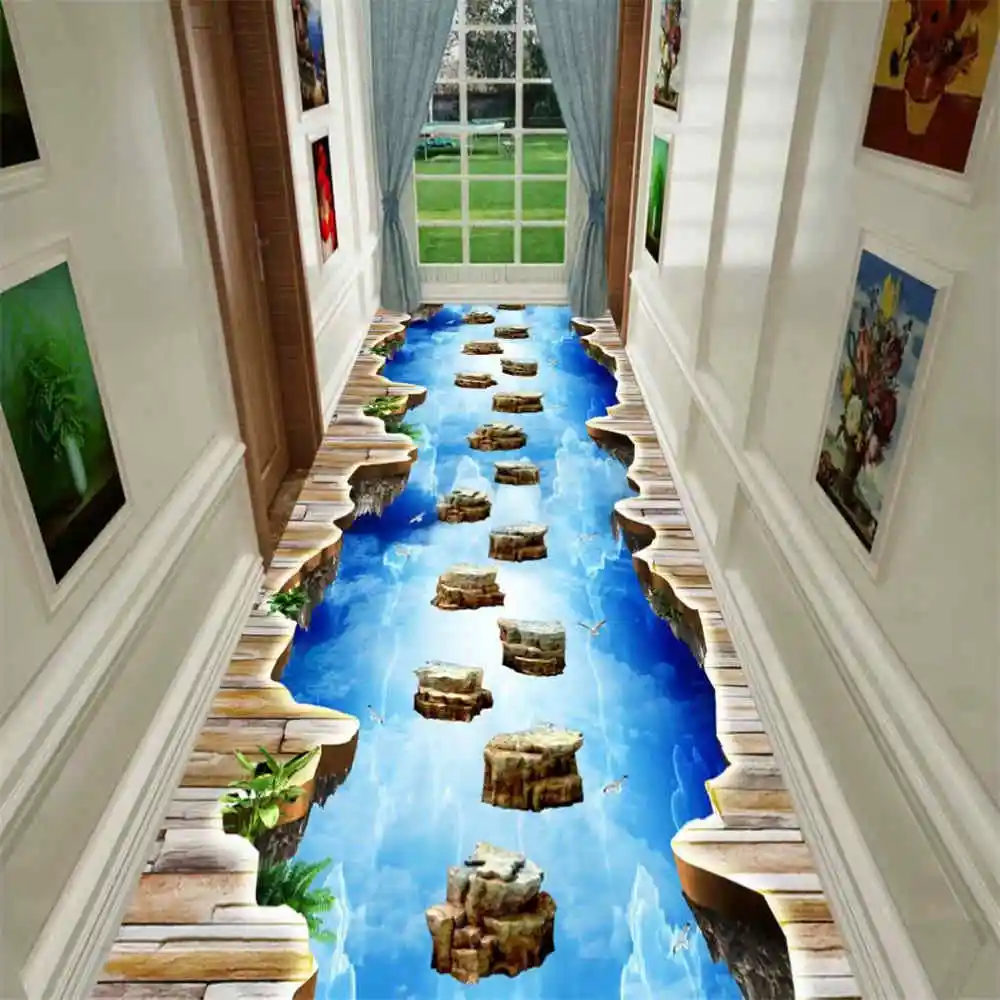 DMC-26 3D printed Fun Adventure hallway carpet runner non slip wall to wall Rugs for home and hotel Decorative