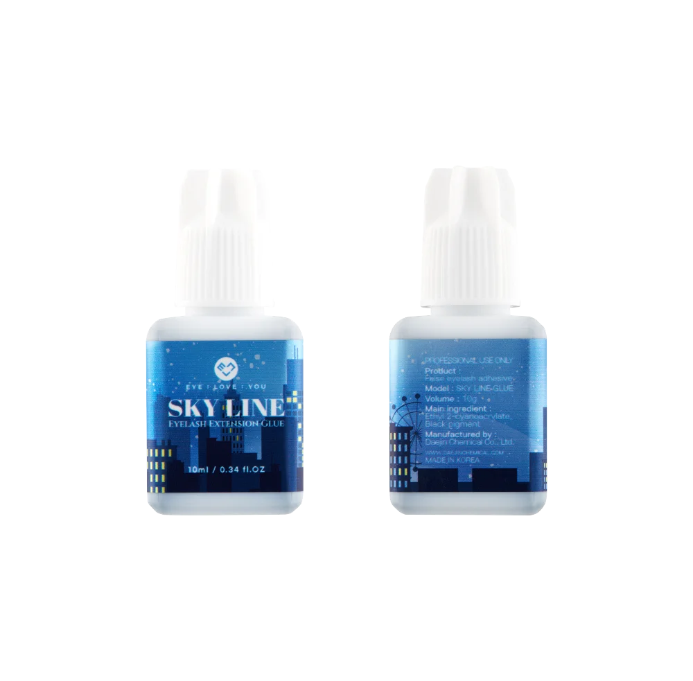 SKY LINE Ultra Fast Drying Dark Black Eyelash Extension Glue Strongest LONG Retention Wholesale Glue new product 5g