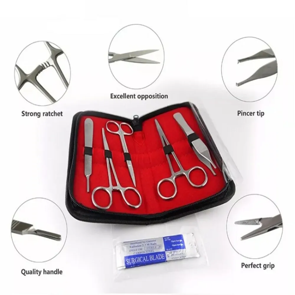 Medical Students Surgery Practice Kit 6 Pieces Surgical Instruments Set Practice Surgeries Sets Wholesale High Quality Tools