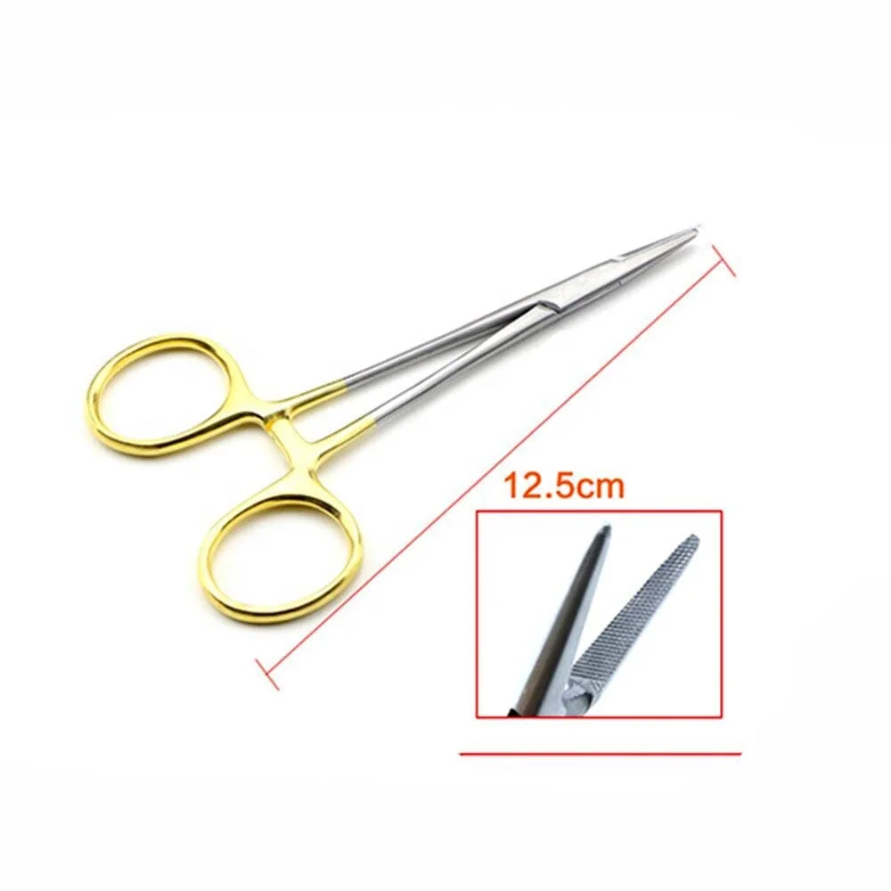 gold handle TC inserts needle holder forceps double eyelid suture embedding surgical tools needle holder pliers