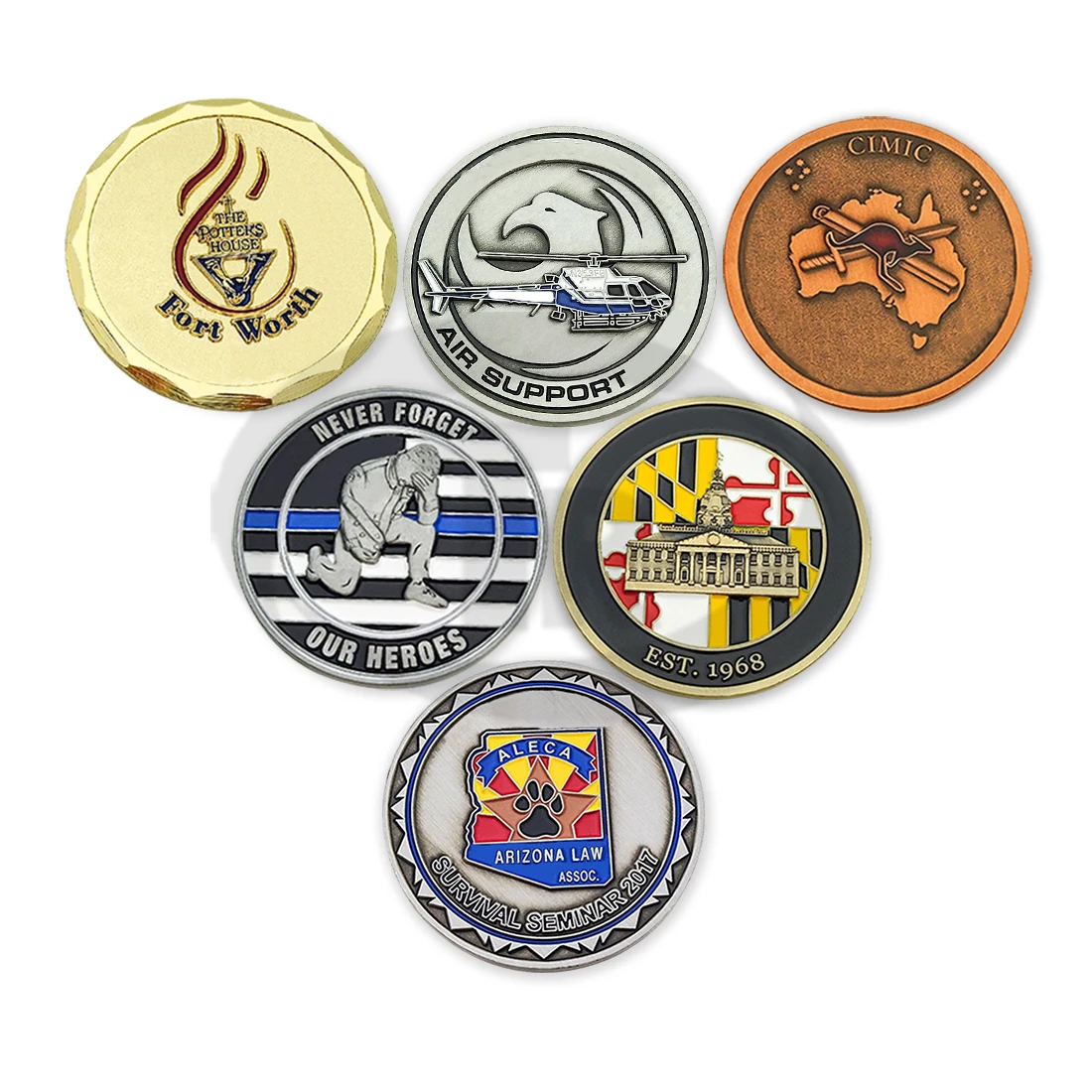 Personalis cheap manufactural coin metal crafts custom logo collection brass 3d blank custom challenge coin