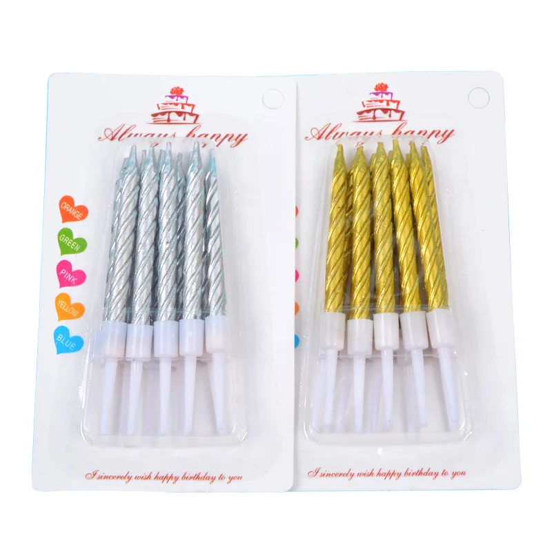 Hot Selling Much Little Piece Spiral Colorful Candle Molds For Sale For Party Decoration Cake Birthday Party Flicker Machine