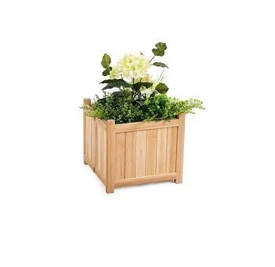 Manufacture accept custom order solid wood vegetable raised garden bed box for back yard patio wood planter box