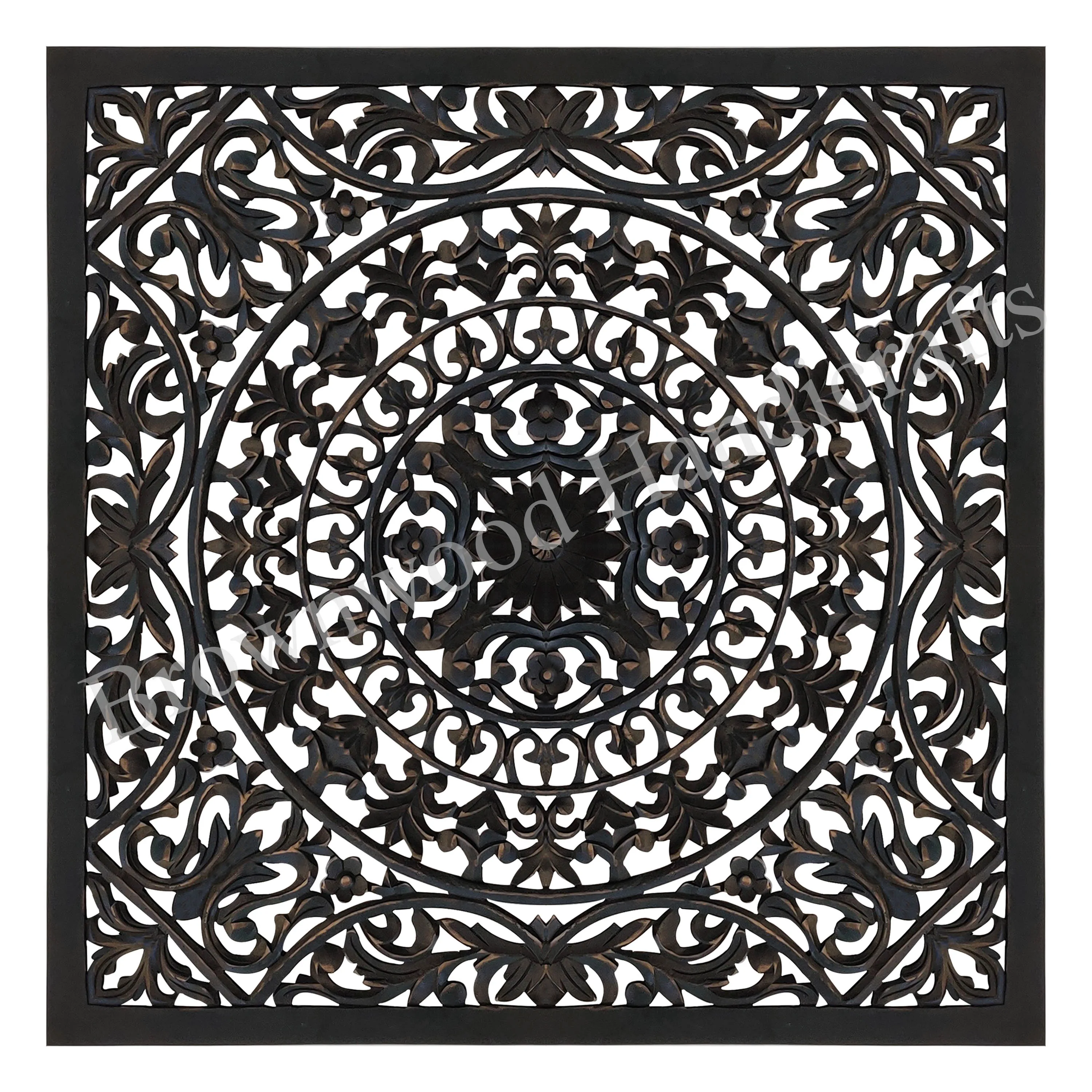 Latest Arrival Modern Design Hand Carved Design 17mm Thickness & 60 X 60 cm MDF Carved Wooden Wall Panel For Decoration & Gifts