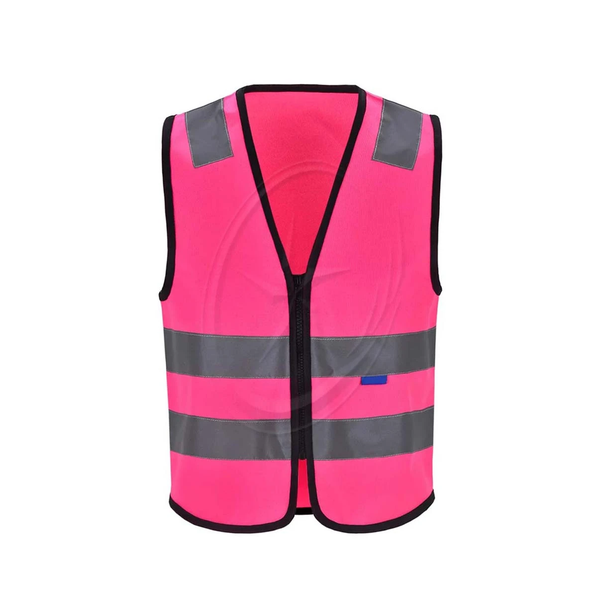 hi vis,winter,workwear Safety Vest Fluorescent Pink Reflective Workwear Hi Viz With Pockets And Zipper Customized Logo