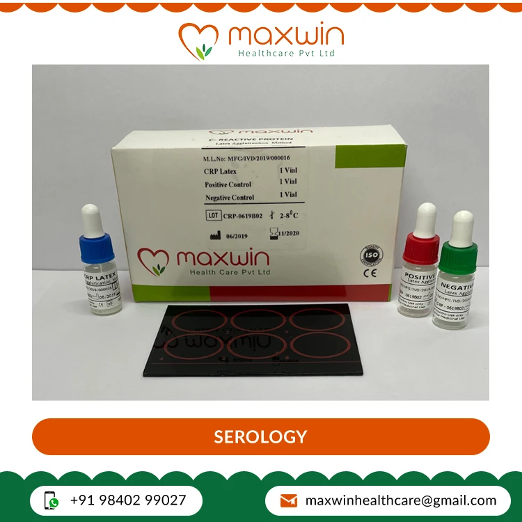 Worldwide Exporting Outstanding Quality Product of Maxwin C-REACTIVE Protein CRP LATEX Reagent Slide Test Kit at Wholesale Price