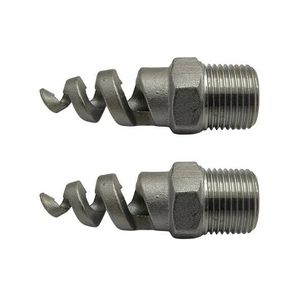 Washing dust spiral metal durable irrigation spiral 316 nozzle for cleaning