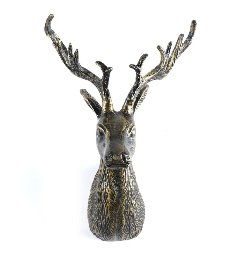 INDIA Brass Deer wall hanging Christmas Gift Solid Brass Deer Brass Deer Figurine for home decoration weeding & business gifting