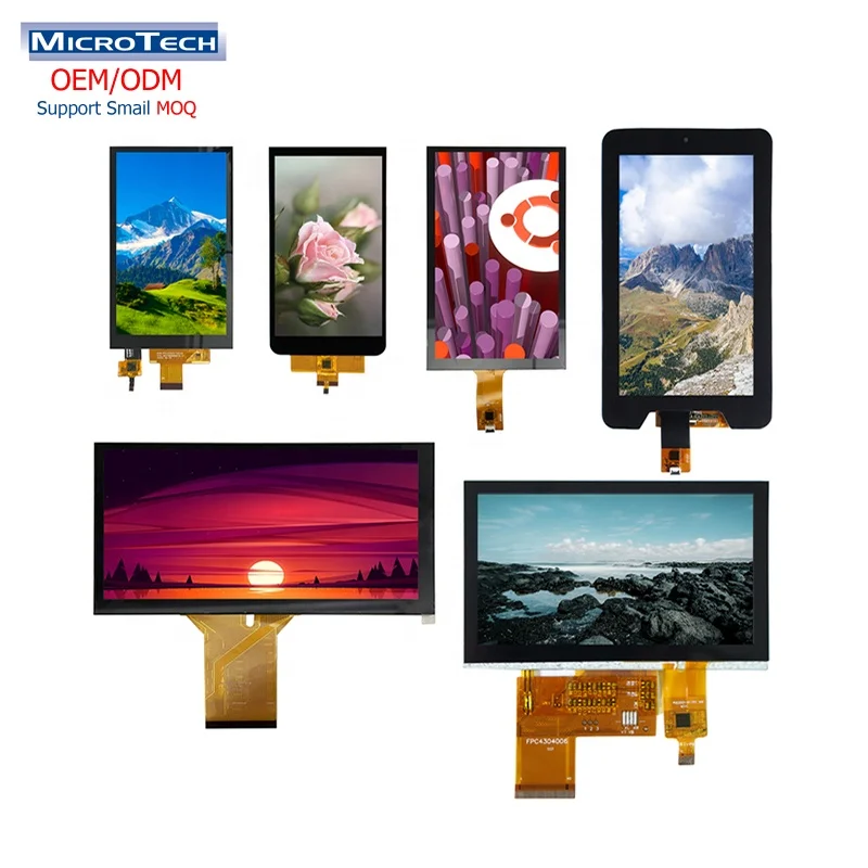 OEM/ODM Custom 0.96-15.6 inch Lcd Display Panel Support Small Quantity 3.5 4.3 5 7 10.1 Inch Touch Screen Tft Lcd Display Module