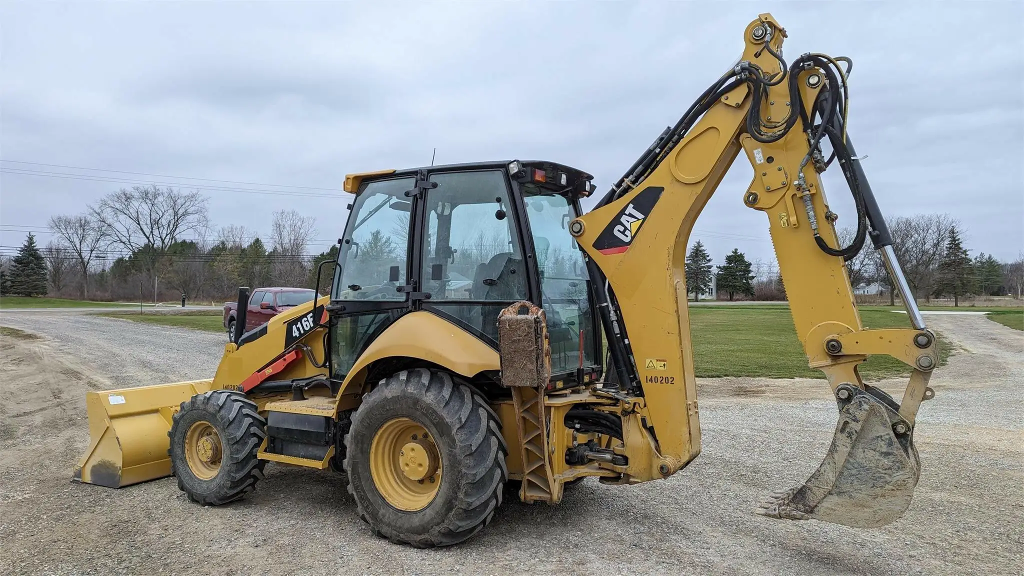 2014 погрузчик Caterpillar 416F с фронтальным погрузчиком моторный насос коробка передач гидравлический цилиндр используется