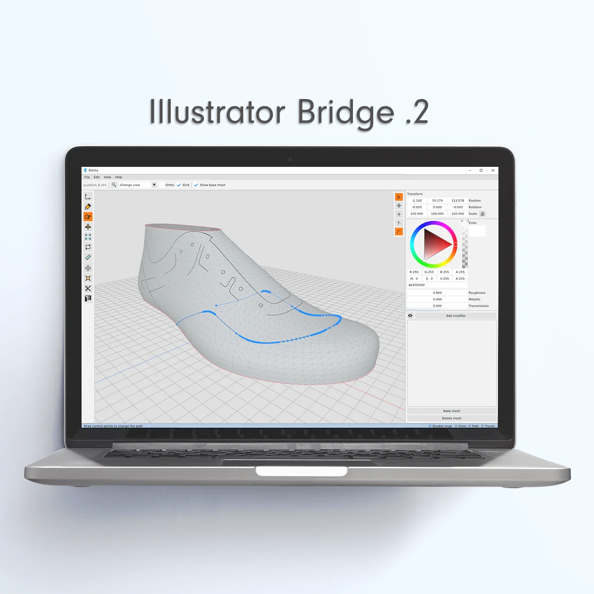 Premium Quality design software Botcha 3D for sport fitness walking shoes industry custom label made in Italy