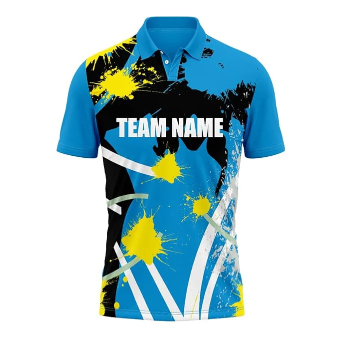 100% Polyester Customized New Design Cricket Jersey Uniforms Sets Sublimated Polo Shirt quick Dry Cricket Jersey