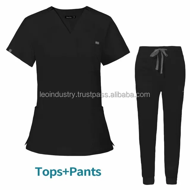 High Quality Sea Blue Scrubs Uniforms for Female Hospital Staff