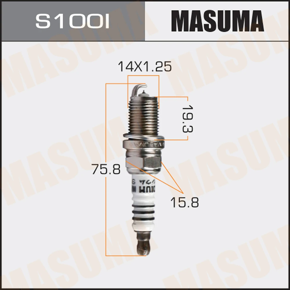 MASUMA S100I Auto Iridium Spark Plug 18814-08051 18814-11051 18823-111012 Automotive Parts Accessories Condition New Wholesale