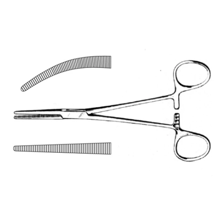 Hemostat Mosquito Forceps, Curved Straight Teeth Stainless Steel Micro Surgery Artery Forceps