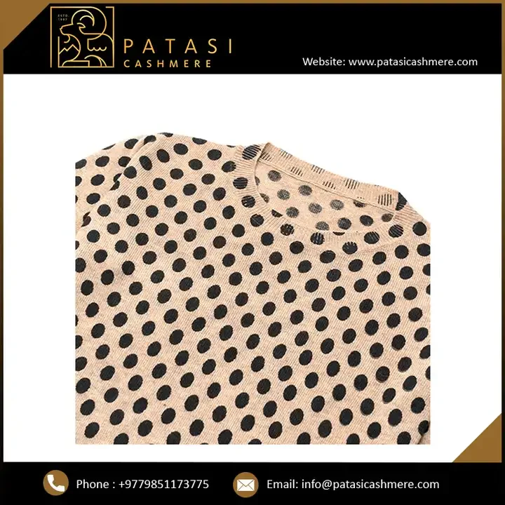 Chic Comfort Handcrafted Chic Comfort XL 6XL Best Cashmere Sweaters Dot Pattern Knitted Excellence from Nepal Winter Home Use