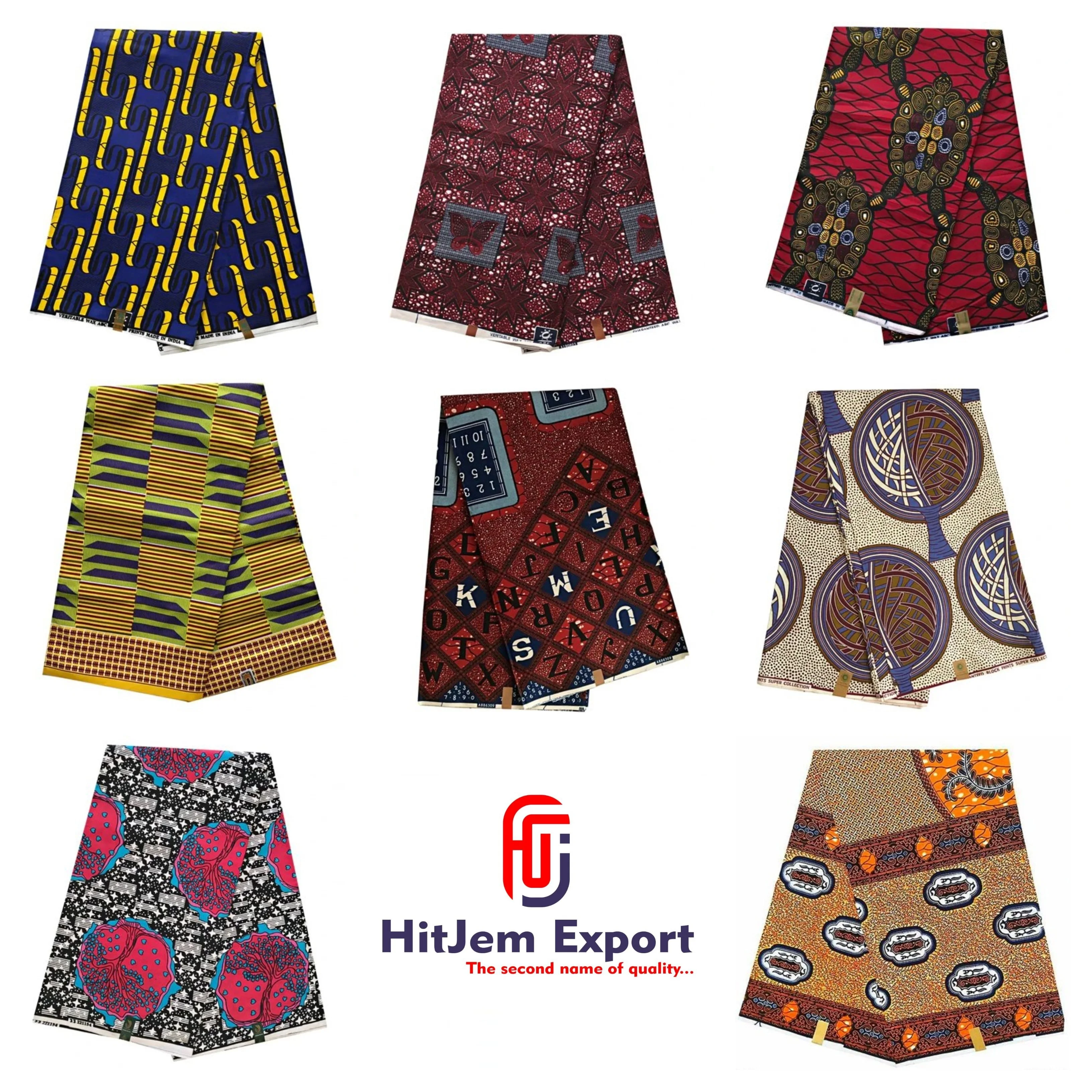 Affordable Loincloth Real Wax Print Design on Polyester Fabric for Clothing Crafts Bags African Wax Print Fabric Hitjem export
