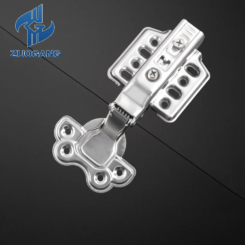 Zuogang Factory Direct Operation 304 Stainless Steel Hinge 3.0 Thick Damping Buffer Silent Cupboard Door Spring Hinge