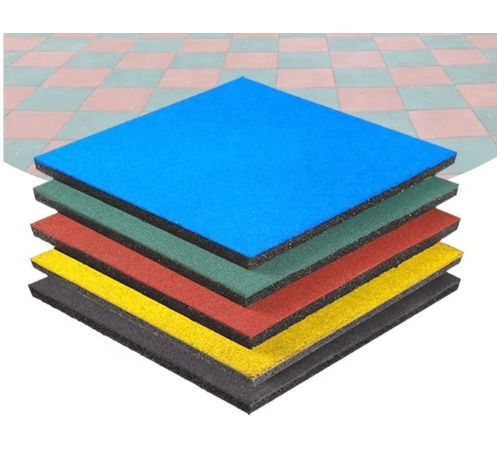 compassarmor Solid color rubber floor mat Premium Soundproof Fireproof Laminate Rubber Flooring Underlayment EPDM and SBR rubber