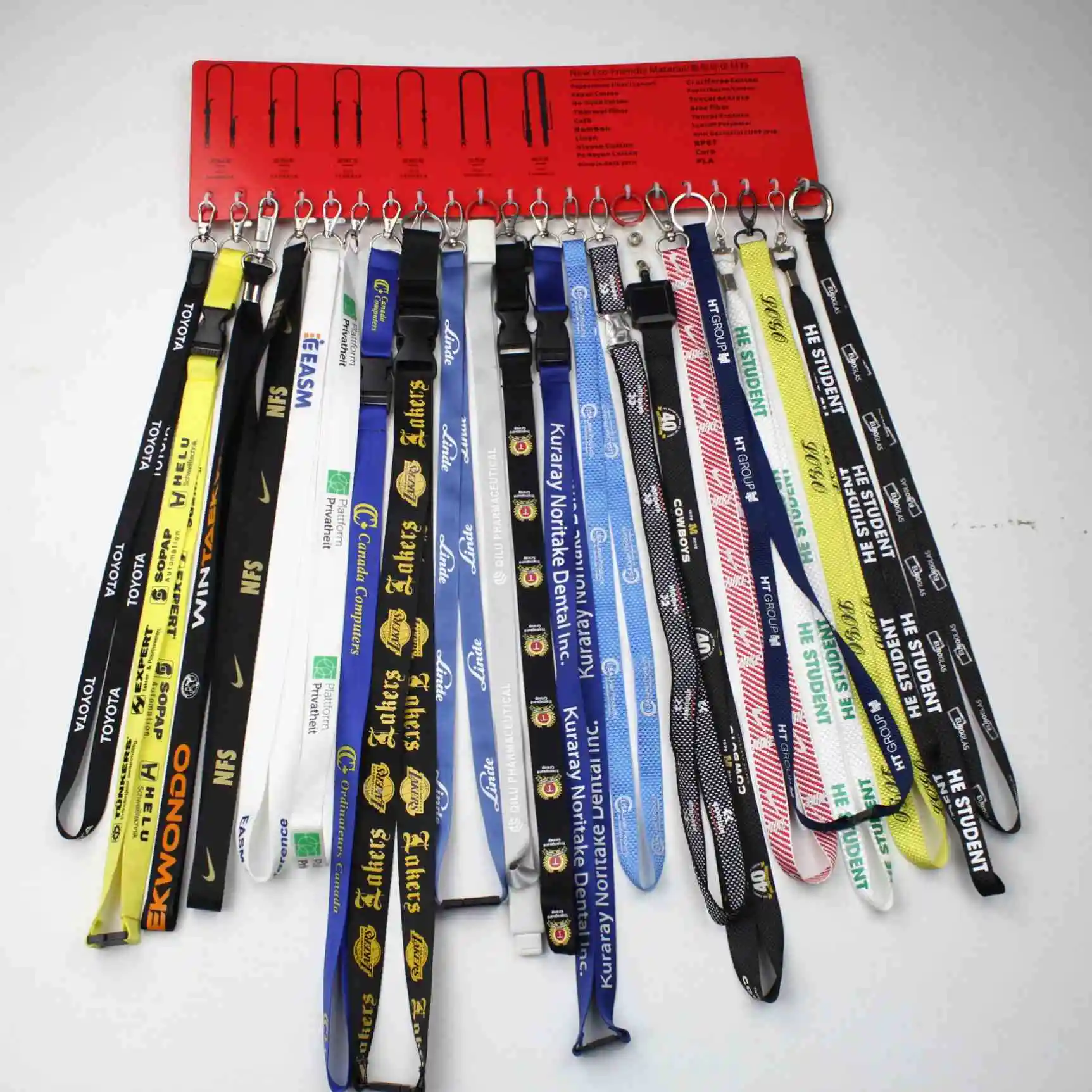Wholesale ID Card Holder Lanyards, Creative 2.0cm Flashing Flat Fiber Straps Fashionable Gift for Events and Offices/