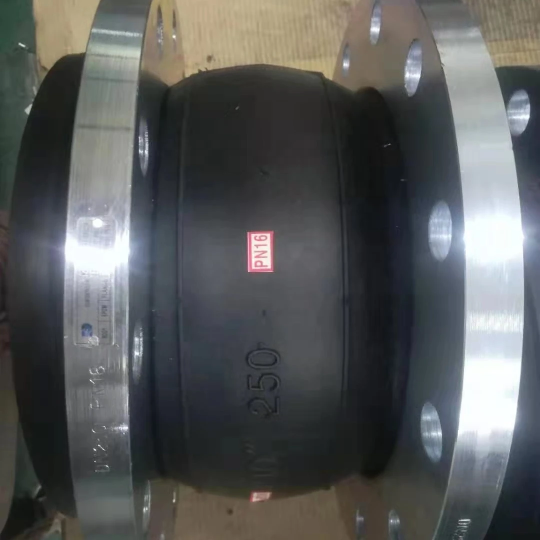 Veyron Dn300 600 2400 EPDM NBR Single Sphere Flanged Flexible Bellow Expansion Vulcanized Rubber Expansion Joints