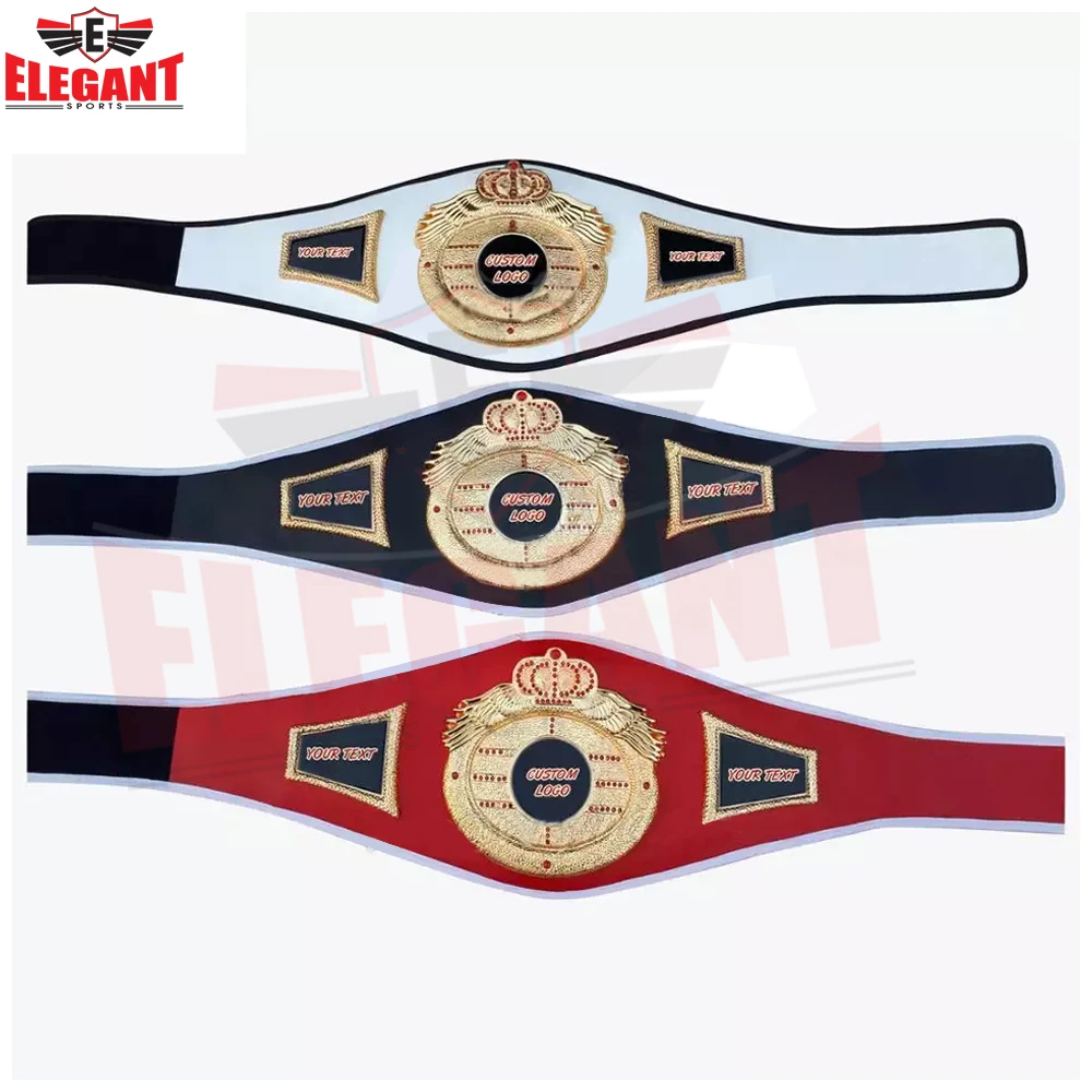 Custom Logo world boxing championship belts International Boxing Championship Belt Metal plates Leather kickboxing champion Belt