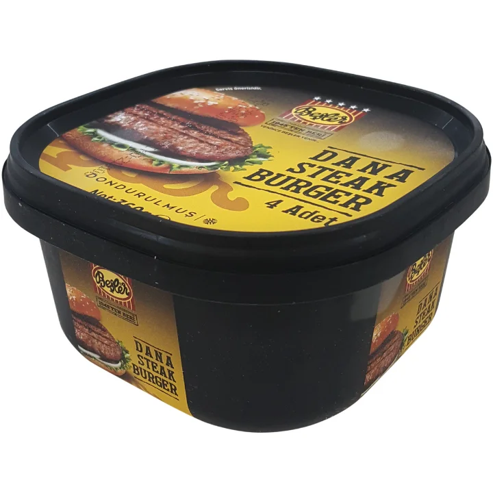 Square Meatball Packaging Container with Lid for 20 oz Food Freezable Frozen Meat Meatball Hamburger Packaging
