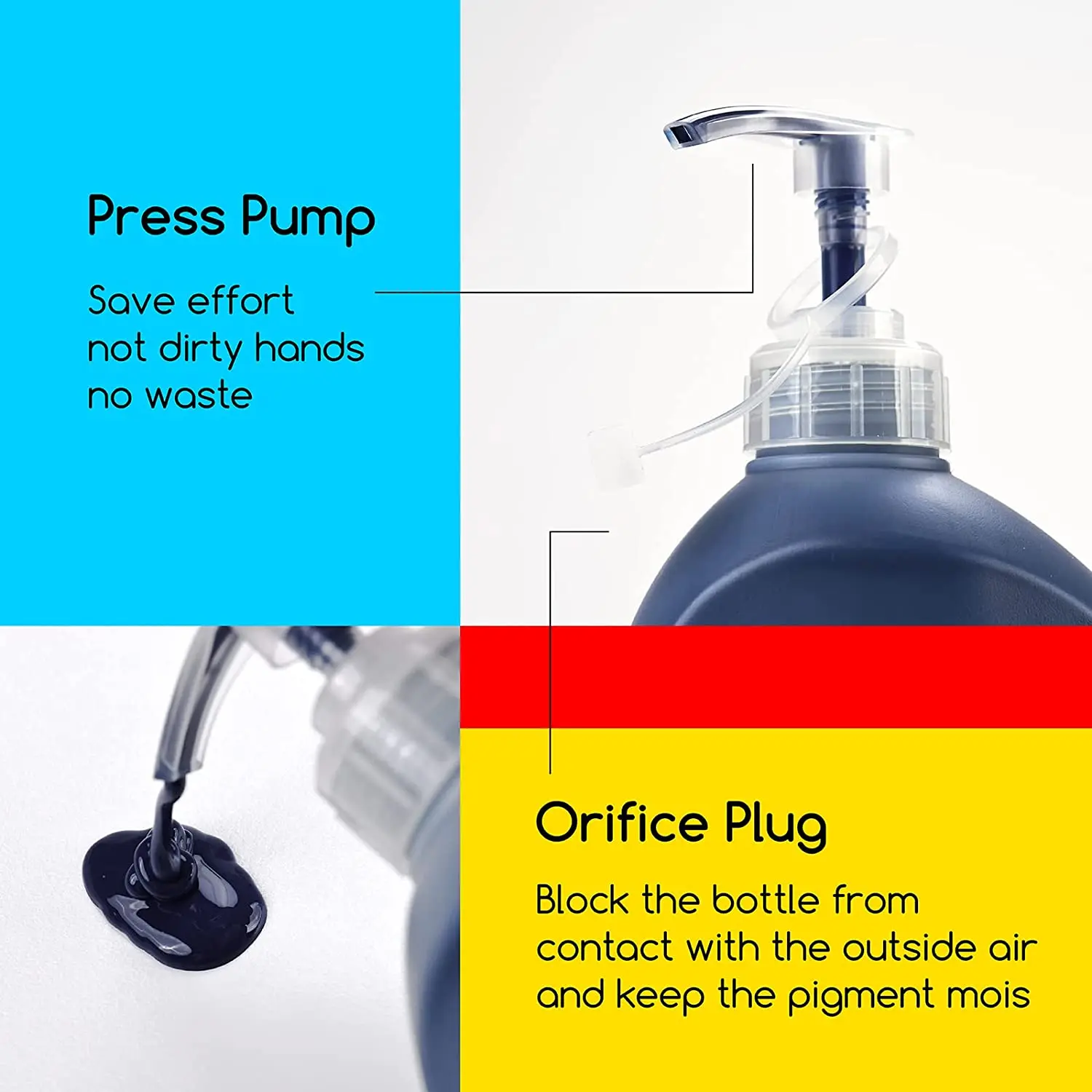 MEEDEN Heavy-Body Non-Toxic Rich Pigment Color 2L /67.6 oz. Phthalo Blue Acrylic Paint with Pump Lid