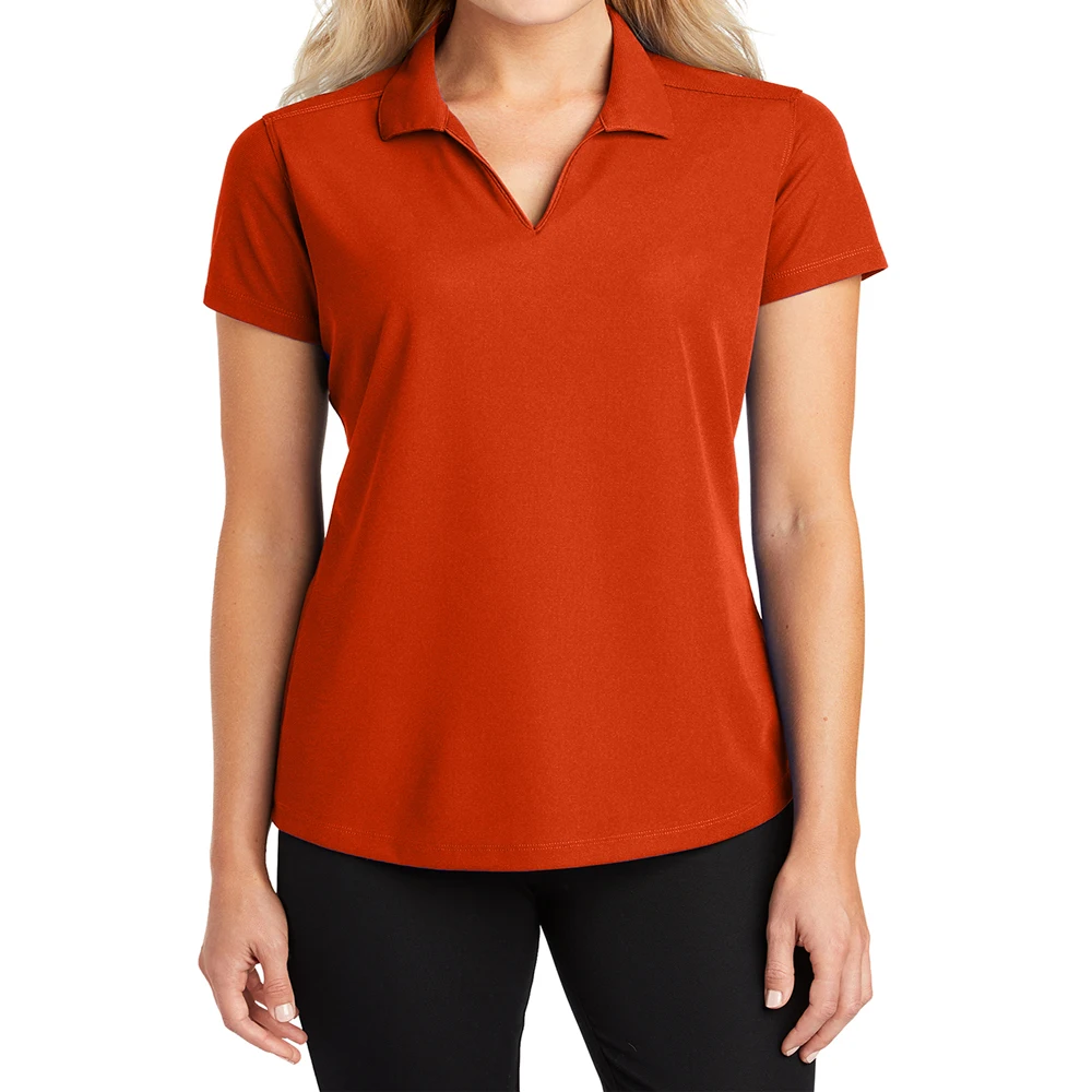 Top Trending Custom Logo Women Breathable Polo Shirts, Short Sleeve Slim Fit Solid Color Women Soft Slim Fit T Shirt